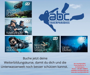 SSI Spezialkurse Advanced Open Water Diver , Deep, Night , PB, Navigation